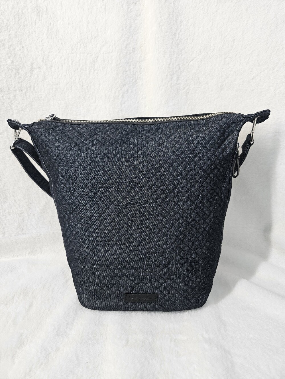 Vera Bradley Quilted Denim Bucket Shoulder Bag